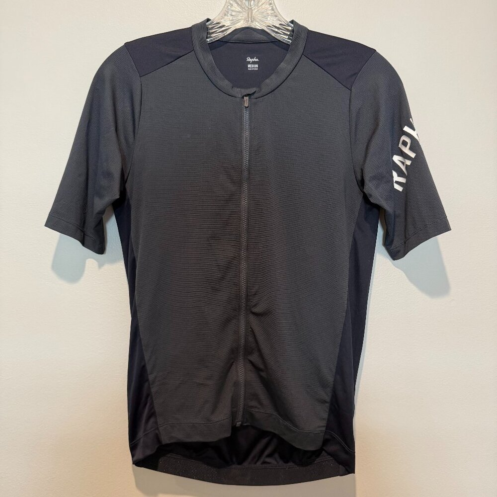 Rapha Men's Pro Team Cycling Jersey - Sz M, Dark Grey/Black